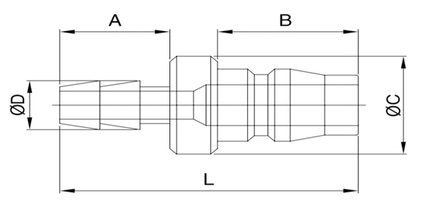 مشخصات فنی کوپلینگ پنوماتیک سایز ۸ سی دی سی (CDC)