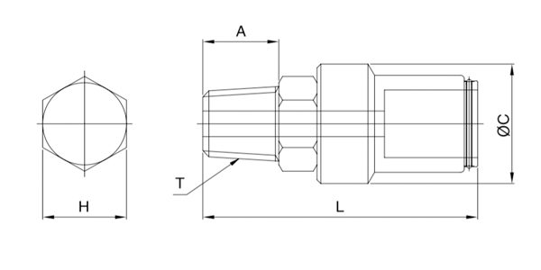 مشخصات فنی کوپلینگ پنوماتیک سایز ۱/۸ سی دی سی (CDC)
