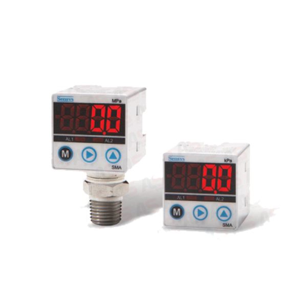 سنسور و نمایشگر فشار سنسیس 1- تا 1 بار SMA A G P C100 R 8 G